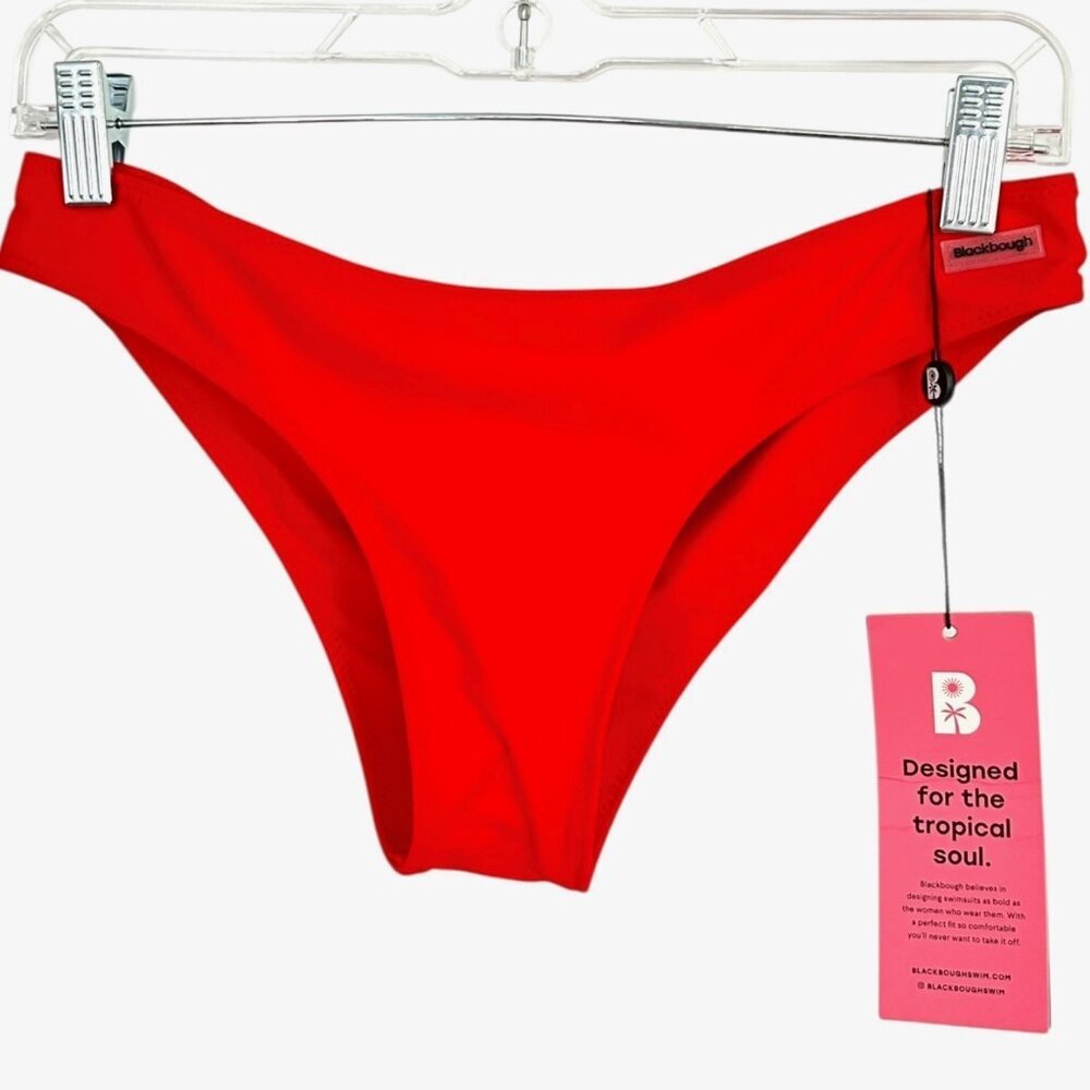 NWT Blackbough Ruched Cheeky Bikini Bottoms Hot Red Size Large L